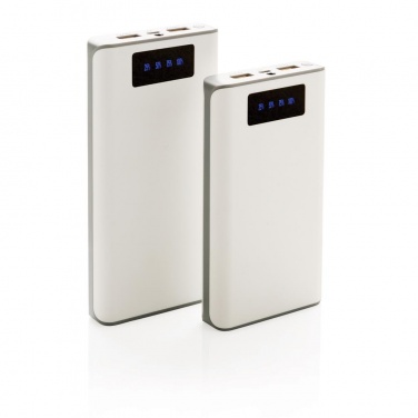 Logotrade advertising products photo of: 10.000 mAh powerbank with display, white