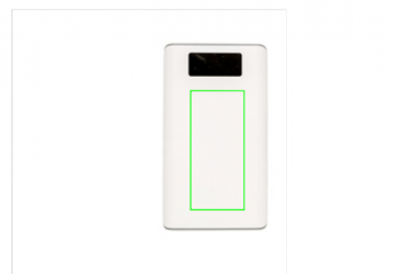 Logotrade promotional merchandise image of: 10.000 mAh powerbank with display, white