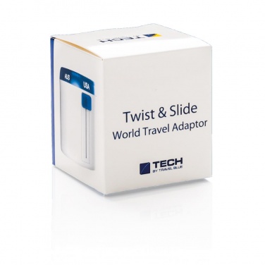 Logo trade promotional products picture of: Travel Blue world travel adapter, white