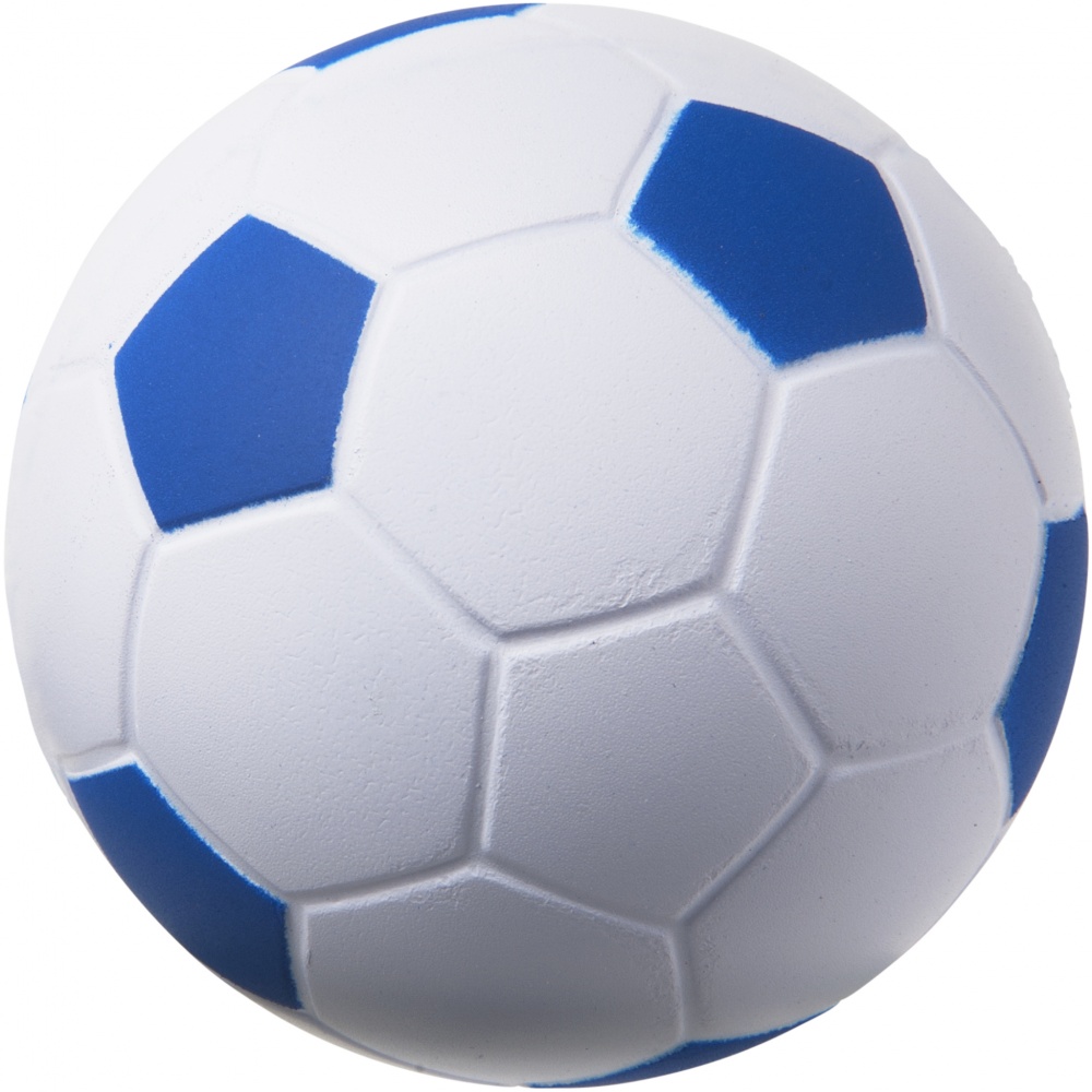 Logo trade corporate gifts image of: Football stress reliever, royal blue