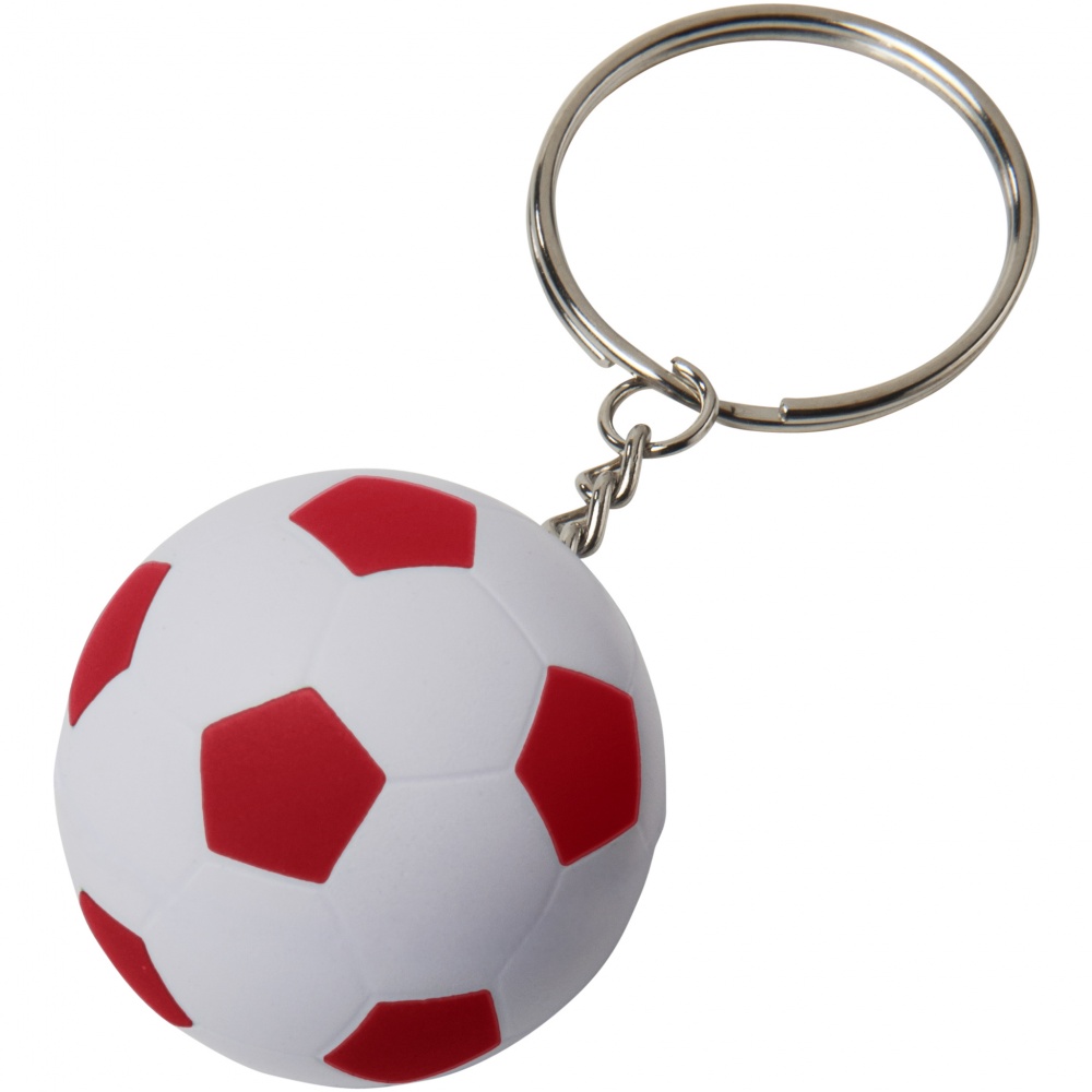 Logo trade corporate gift photo of: Striker football key chain, red