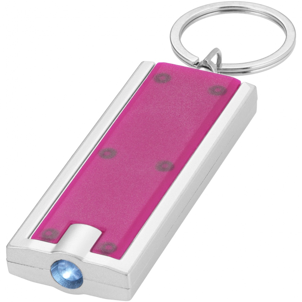 Logo trade promotional products picture of: Castor LED keychain light, magenta