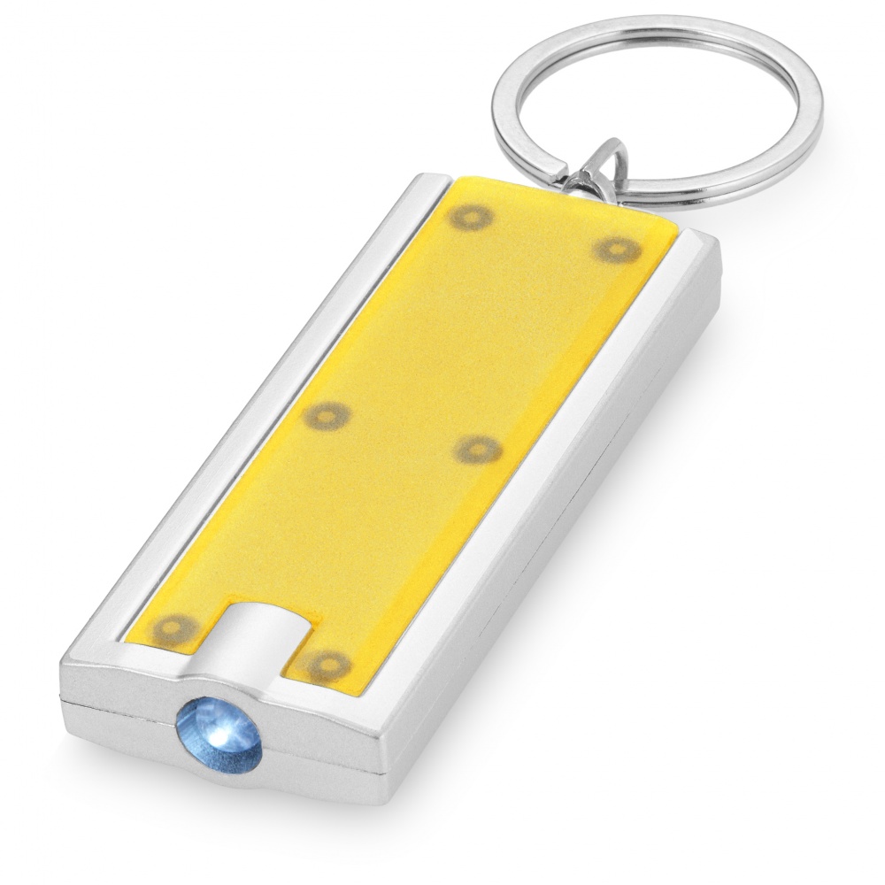 Logo trade advertising product photo of: Castor LED keychain light, yellow