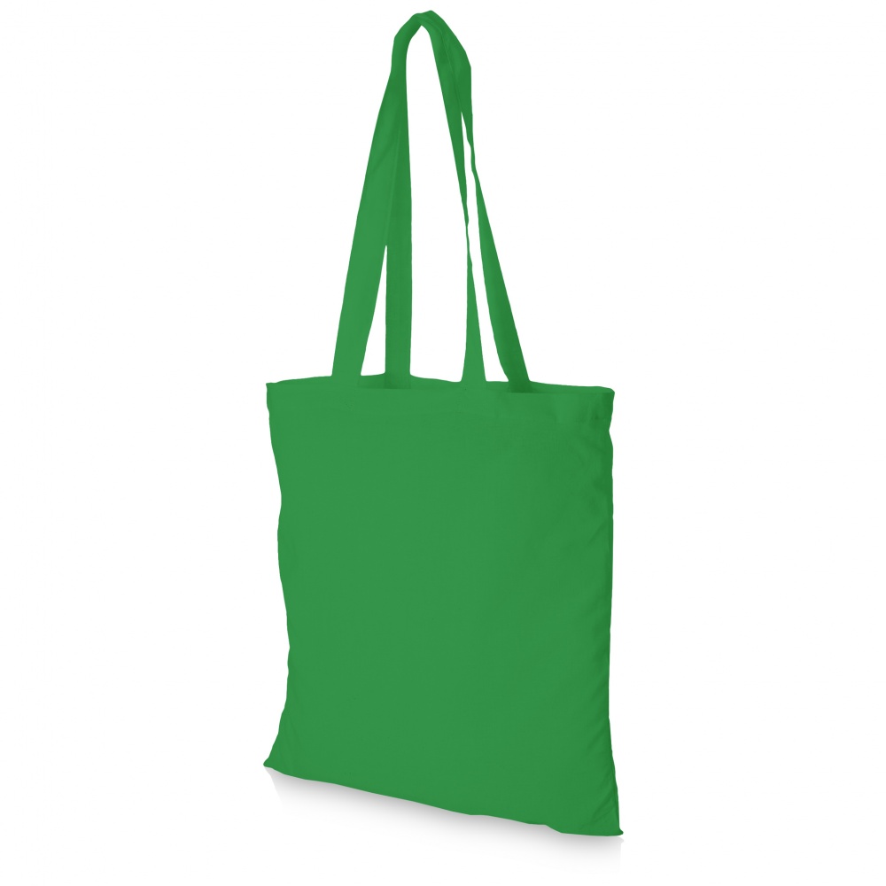 Logo trade advertising product photo of: Madras cotton tote, green