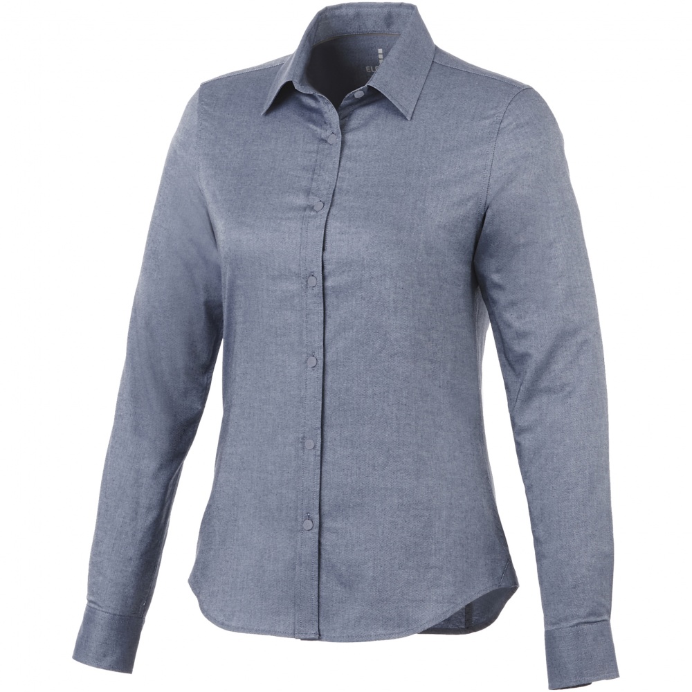 Logo trade corporate gifts picture of: Vaillant long sleeve ladies shirt, navy