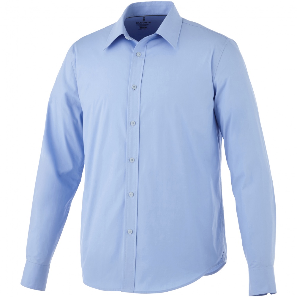 Logo trade business gifts image of: Hamell long sleeve shirt, blue