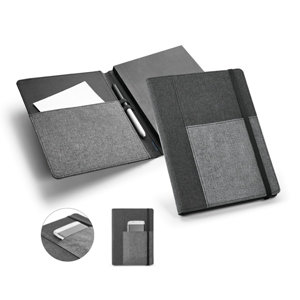 Logotrade promotional merchandise image of: PESSOA Folder with notepad, Grey