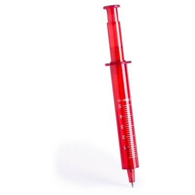 Logo trade corporate gifts image of: Ball pen "syringe", Red