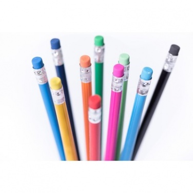 Logo trade corporate gifts picture of: Pencil with eraser, Black