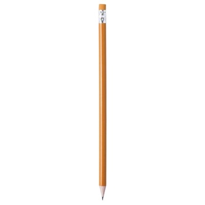 Logo trade business gift photo of: Pencil with eraser, Orange