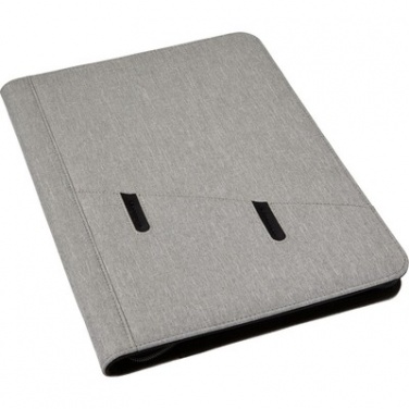 Logo trade promotional merchandise image of: Conference folder A4 with notepad, Grey