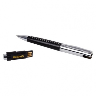 Logotrade advertising product image of: Mauro Conti ball pen with USB memory stick, Black