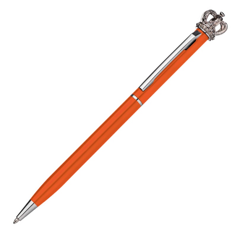 Logo trade promotional products image of: Ball pen KINGS PARK, Orange