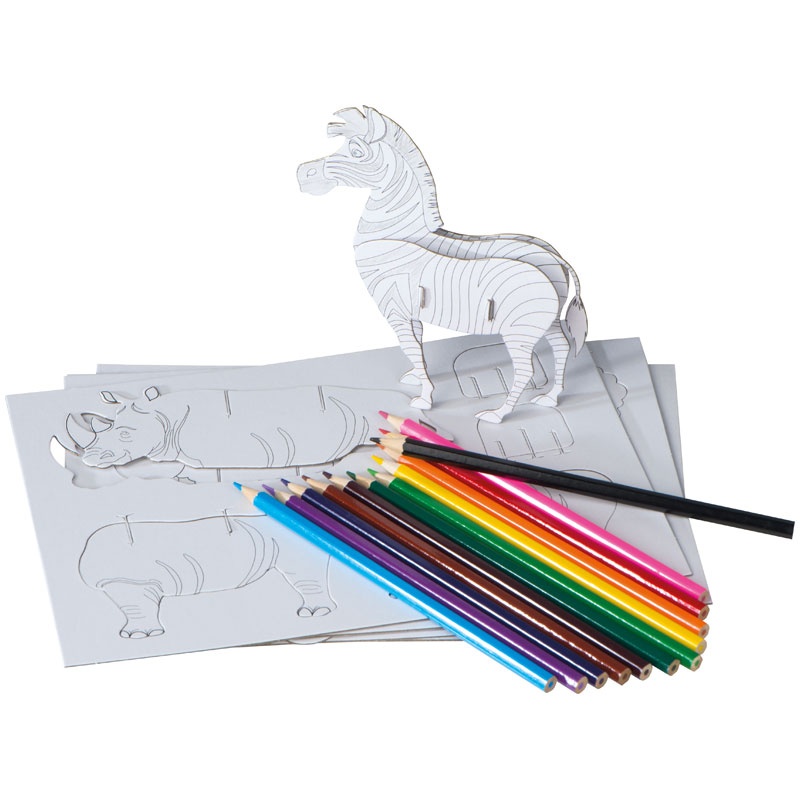 Logo trade promotional items image of: 3d puzzle for coloring addison, Multi color