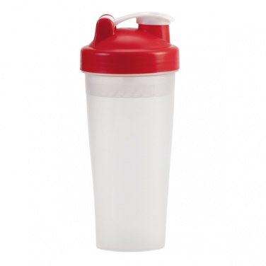 Logo trade promotional gifts picture of: 600 ml Muscle Up shaker, red