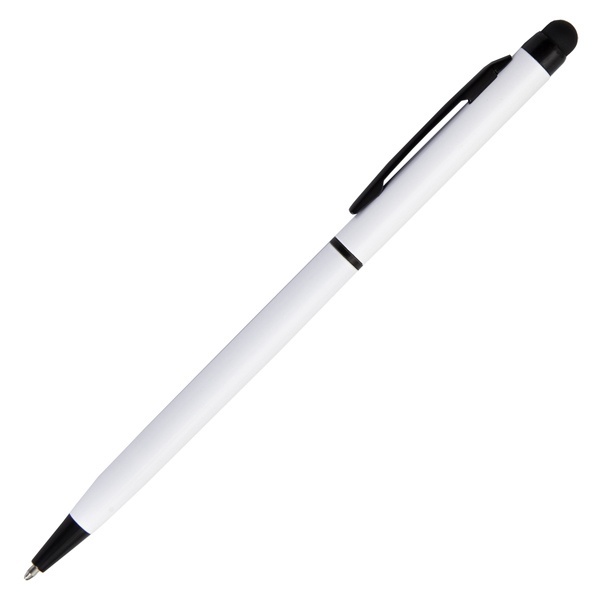 Logo trade corporate gifts image of: Touch Top ballpen, white