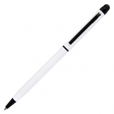 Logotrade advertising product image of: Touch Top ballpen, white