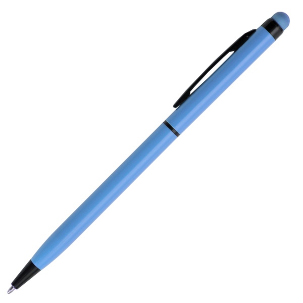 Logotrade corporate gift image of: Touch Top ballpen, light blue