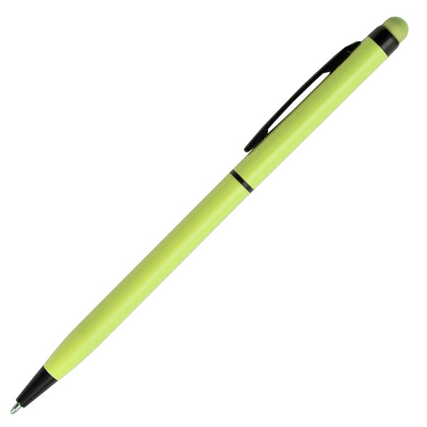 Logo trade promotional giveaways picture of: Touch Top ballpen, light green