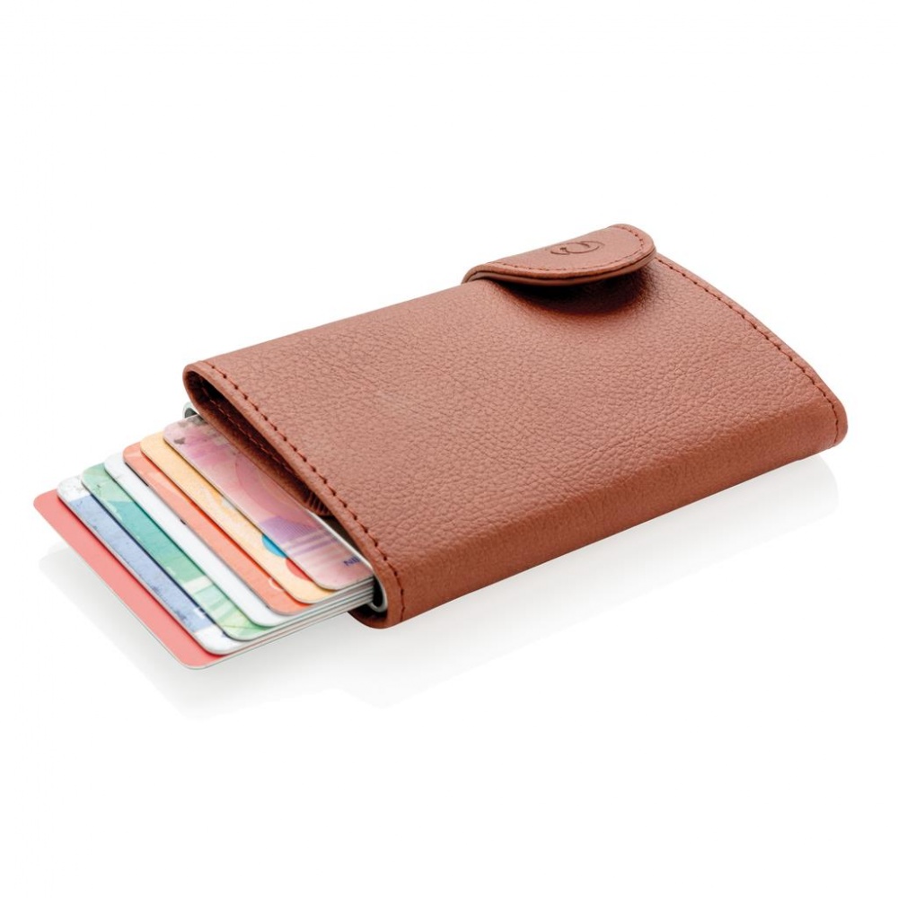 Logo trade corporate gift photo of: C-Secure RFID card holder & wallet, brown