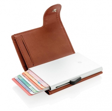 Logo trade corporate gifts picture of: C-Secure RFID card holder & wallet, brown