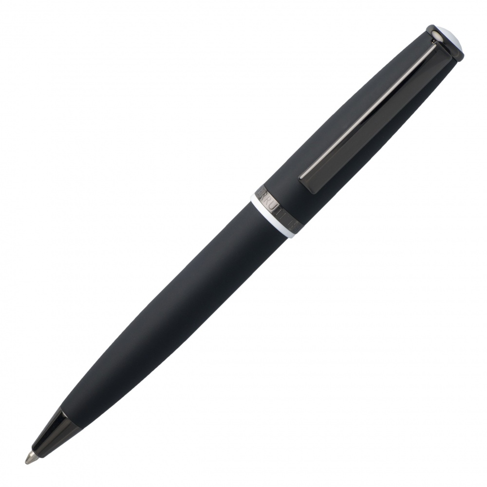 Logotrade promotional gift image of: Ball pen Spring Black, Black/White