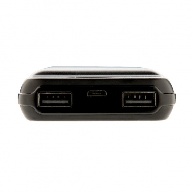 Logo trade promotional merchandise photo of: 10.000 mAh pocket powerbank, Black