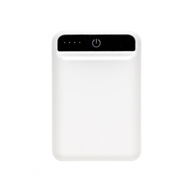 Logo trade promotional items image of: 10.000 mAh pocket powerbank, White