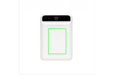 Logo trade promotional items image of: 10.000 mAh pocket powerbank, White