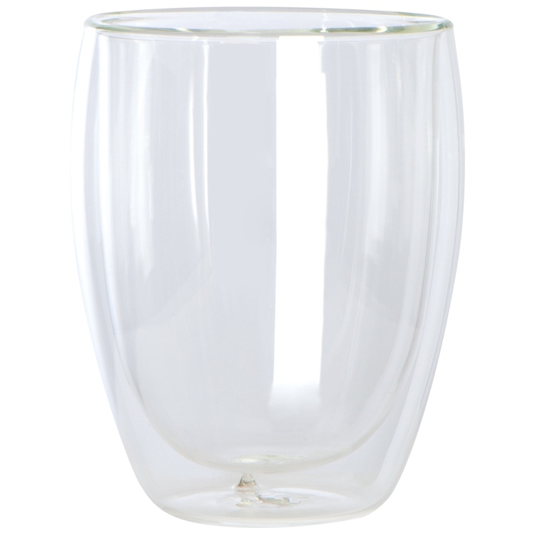 Logotrade promotional item picture of: Set of 2 double-walled cappuccino cups, transparent