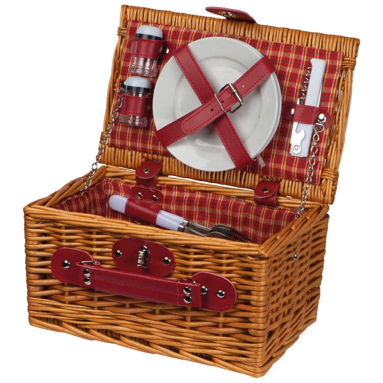 Logotrade promotional merchandise picture of: Picnic basket with cutlery, brown