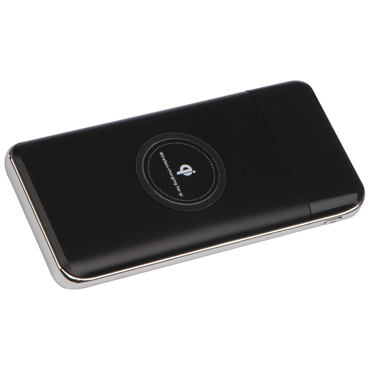 Logotrade promotional items photo of: Wireless powerbank - 8000 mAh, black