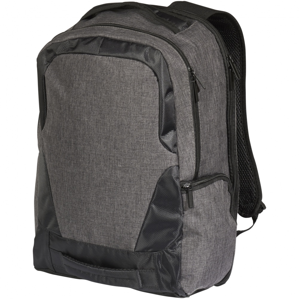 Logo trade promotional merchandise image of: Overland 17" TSA Computer Backpack w/ USB Port, black