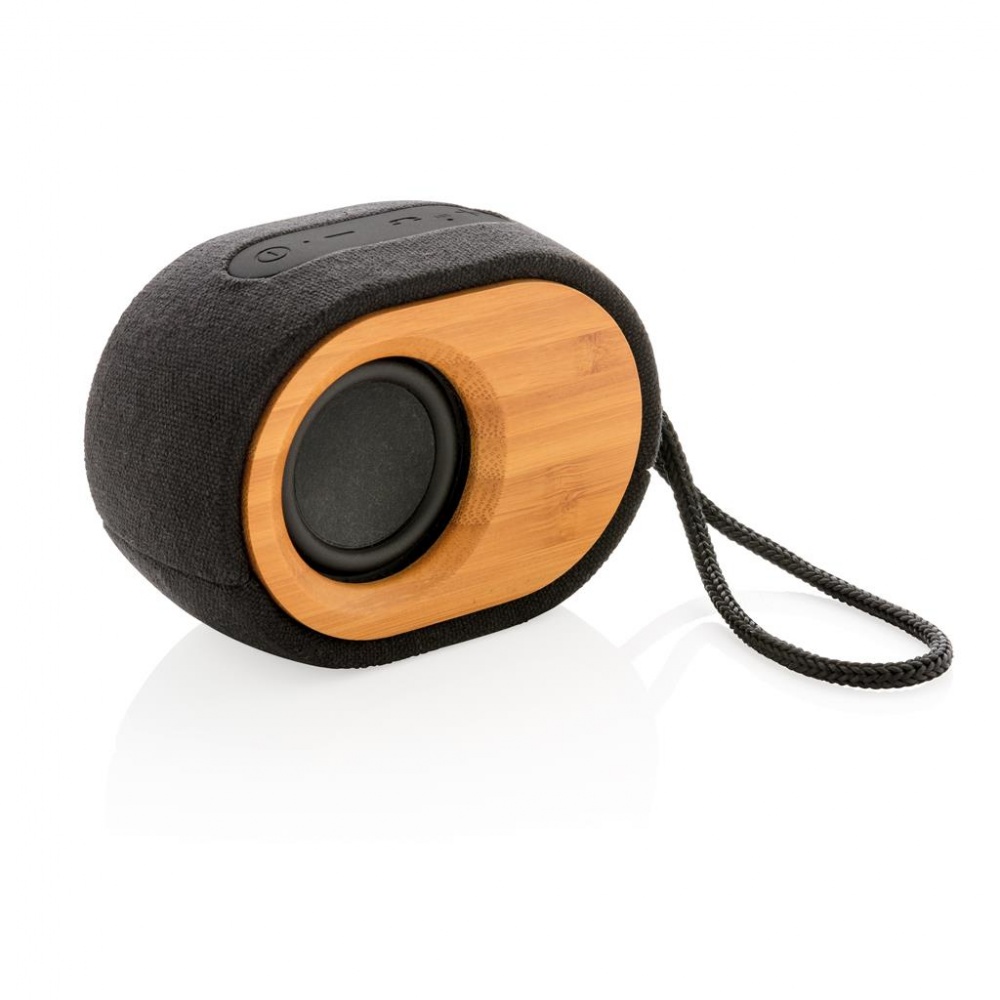 Logo trade promotional giveaways picture of: Cool Bamboo X  speaker, black