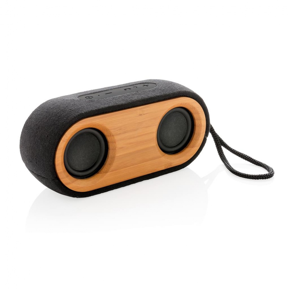 Logotrade corporate gift picture of: Bamboo X double speaker, black