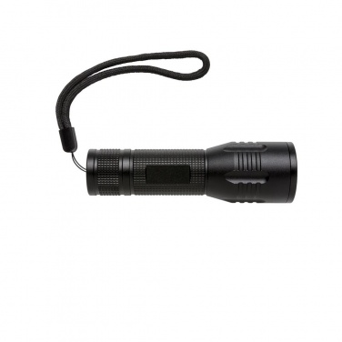 Logo trade promotional giveaways image of: 3W medium CREE torch, black