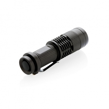 Logo trade promotional giveaways picture of: 3W pocket CREE torch, black