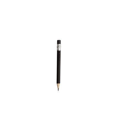 Logo trade promotional products picture of: Pencil, miniature, eraser, black