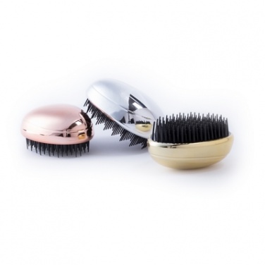 Logo trade promotional giveaway photo of: Anti-tangle hairbrush, Golden