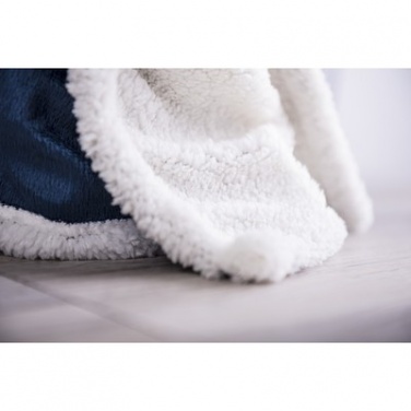 Logotrade promotional product picture of: Blanket fleece, navy/white