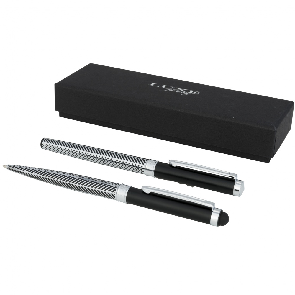 Logo trade advertising product photo of: Empire Duo Pen Gift Set, silver