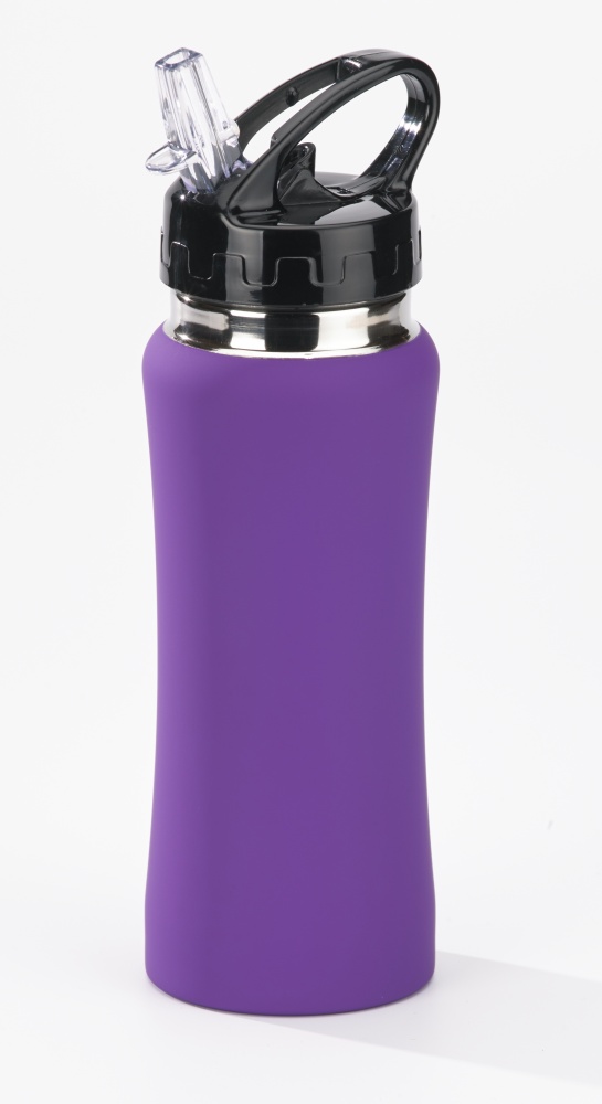 Logo trade promotional giveaways image of: WATER BOTTLE COLORISSIMO, 600 ml, purple