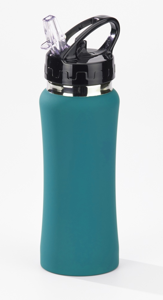 Logo trade promotional product photo of: WATER BOTTLE COLORISSIMO, 600 ml, turquoise