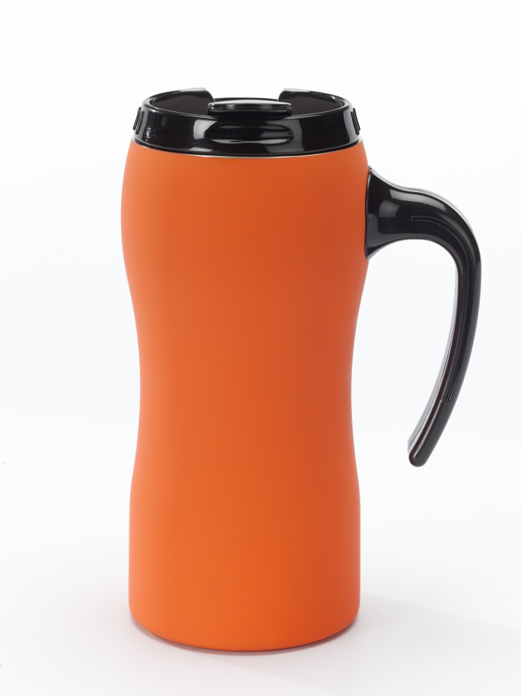 Logotrade promotional gift picture of: THERMAL MUG COLORISSIMO, 500 ml, orange