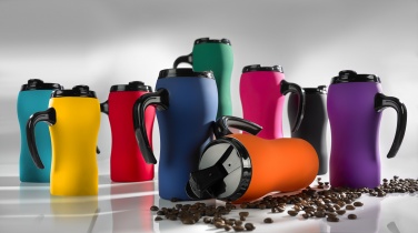 Logo trade promotional items picture of: THERMAL MUG COLORISSIMO, 500 ml, orange