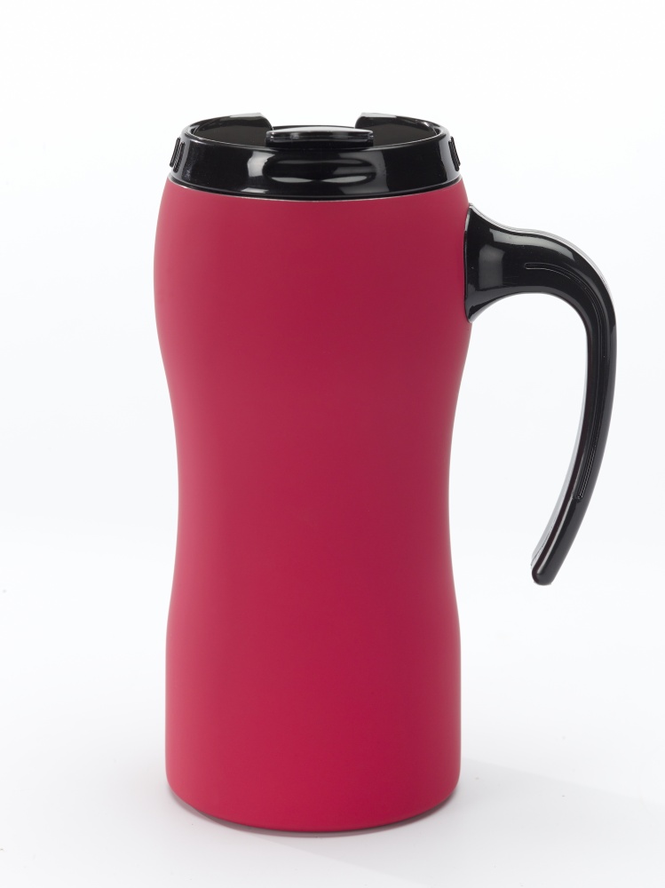 Logo trade promotional gifts picture of: THERMAL MUG COLORISSIMO, 500 ml, red