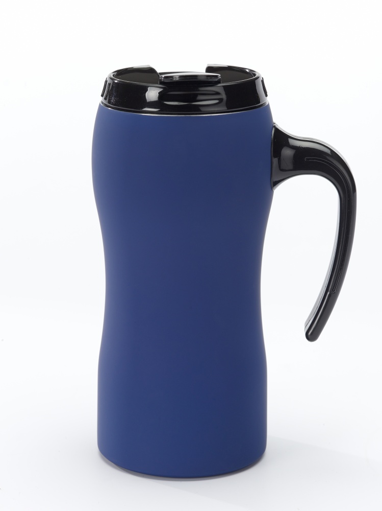 Logo trade promotional merchandise picture of: THERMAL MUG COLORISSIMO, 500 ml, blue