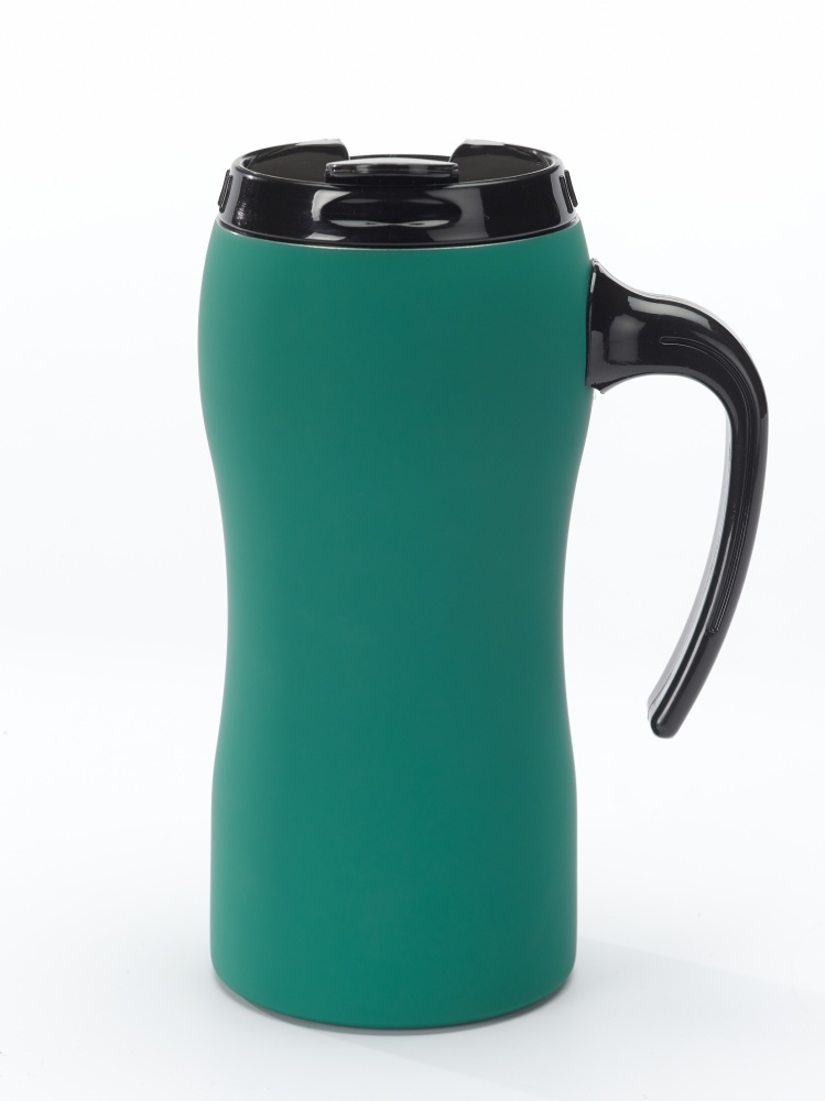 Logo trade promotional items image of: THERMAL MUG COLORISSIMO, 500 ml, green