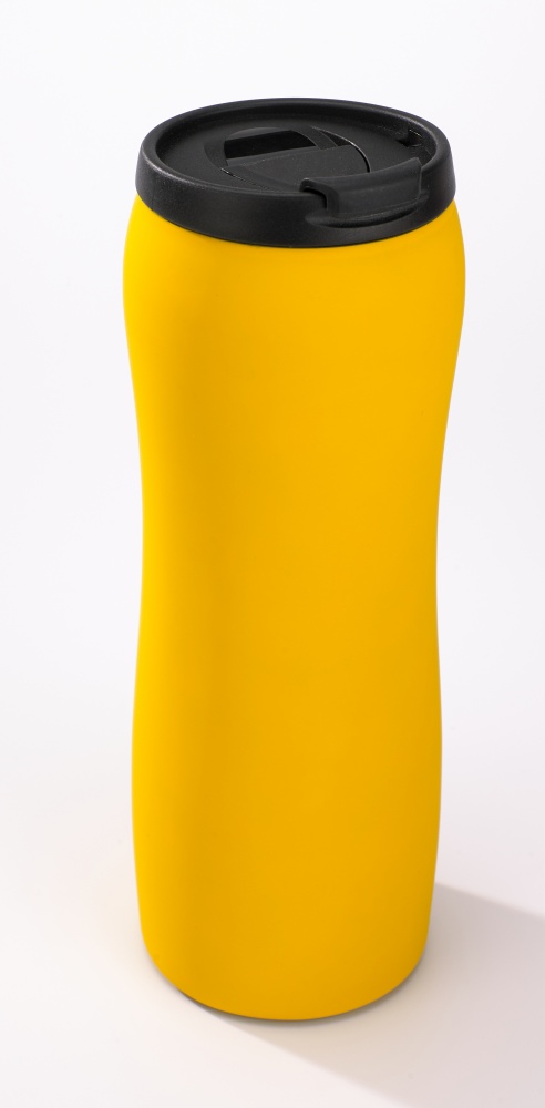 Logo trade promotional merchandise picture of: THERMAL MUG COLORISSIMO, 500 ml, yellow