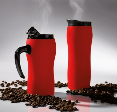 Logotrade corporate gift picture of: THERMAL MUG COLORISSIMO, 500 ml, red